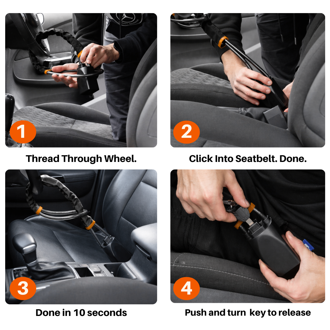 DriveGuard Steering Wheel Lock - 50% OFF
